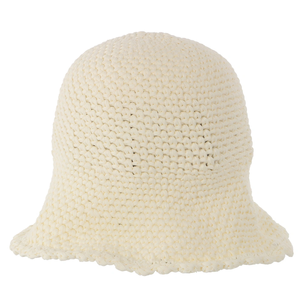 Fashion Custom Logo Fisherman Beanie Hat Knitted Cotton Crochet Bucket Hat for Women
