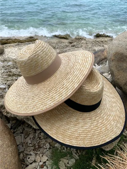 Women Lady Classic Wool Fedora Hat with Belt Buckle Felt Wide Brim Panama Hat